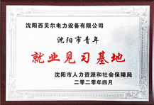 沈陽西貝爾成為沈陽市青年就業(yè)見習(xí)基地